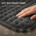 Luxuriously soft and breathable micro plush electrical heating pad fabric designed for maximum comfort and relaxation.